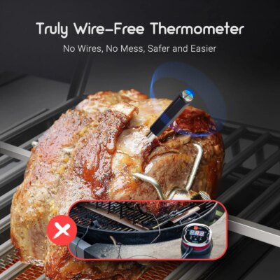 New Wireless Meat Food Thermometer for Oven Grill BBQ Smoker Kitchen Smart Digital Bluetooth Barbecue Thermometer Temperature - Image 2