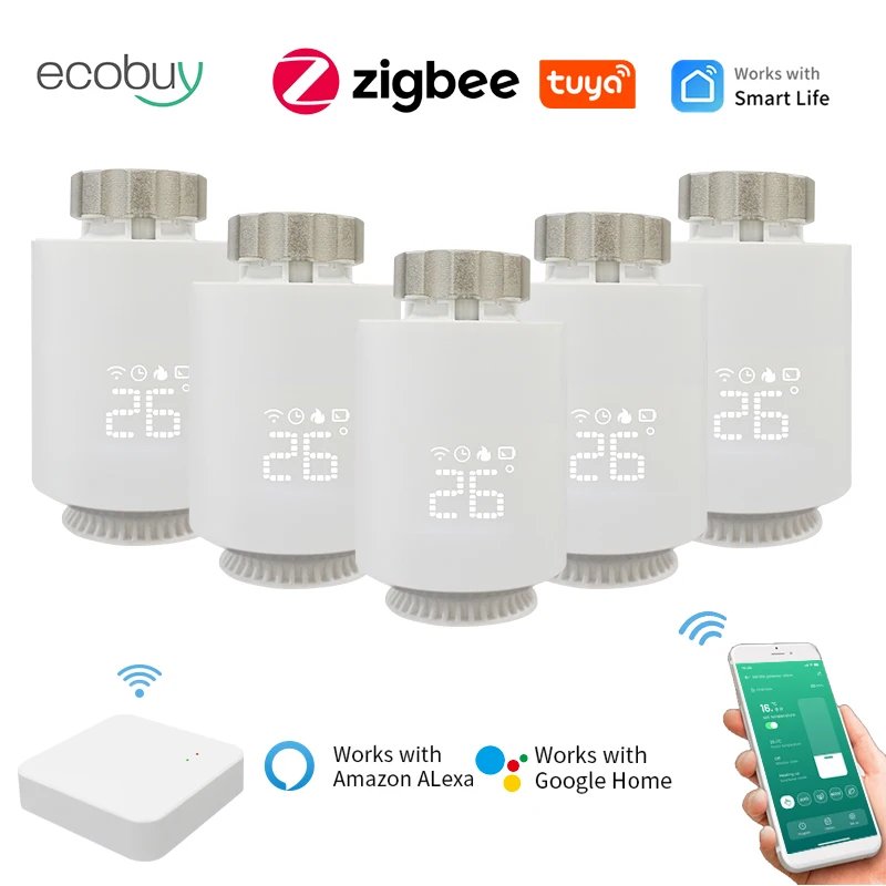 Tuya Smart ZigBee 3.0 TRV Radiator Actuator Valve Thermostatic Radiator Valve Temperature Controller Support Alexa Google Home Tuya Smart ZigBee 3.0 TRV Radiator Actuator Valve Thermostatic Radiator Valve Temperature Controller Support Alexa Google Home
