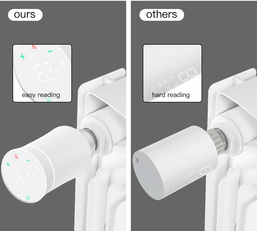 MOES ZigBee 3.0 TRV Thermostat Tuya Radiator Actuator Valve Smart Programmable Temperature Controller Alexa Google Voice Control