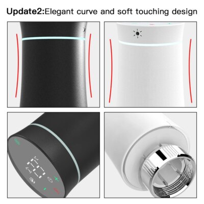 MOES ZigBee 3.0 TRV Thermostat Tuya Radiator Actuator Valve Smart Programmable Temperature Controller Alexa Google Voice Control - Image 4