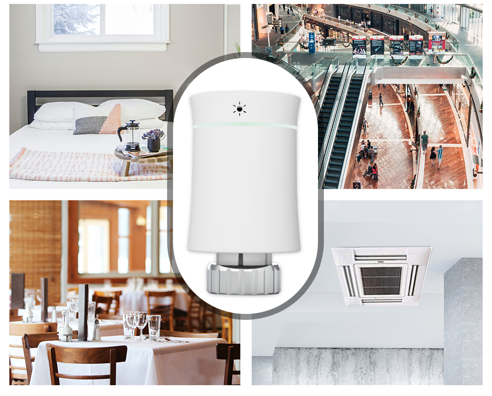 MOES ZigBee 3.0 TRV Thermostat Tuya Radiator Actuator Valve Smart Programmable Temperature Controller Alexa Google Voice Control