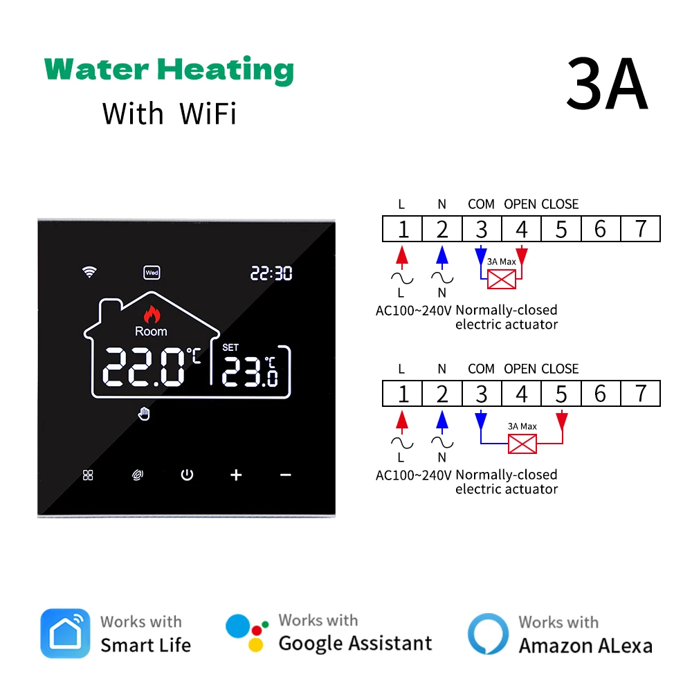 Tuya WiFi Smart Thermostat Heating, Electric Floor Heating Water/Gas Boiler Temperature Remote Controller for Google Home, Alexa Tuya WiFi Smart Thermostat Heating, Electric Floor Heating Water/Gas Boiler Temperature Remote Controller for Google Home, Alexa