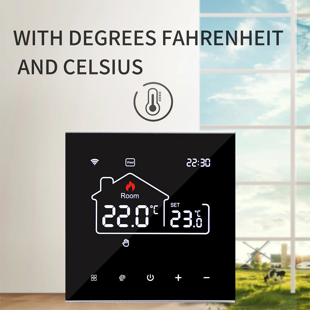 Tuya WiFi Smart Thermostat Heating, Electric Floor Heating Water/Gas Boiler Temperature Remote Controller for Google Home, Alexa Tuya WiFi Smart Thermostat Heating, Electric Floor Heating Water/Gas Boiler Temperature Remote Controller for Google Home, Alexa