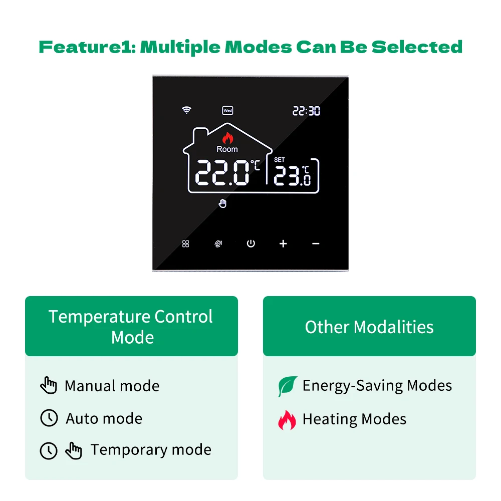 Tuya WiFi Smart Thermostat Heating, Electric Floor Heating Water/Gas Boiler Temperature Remote Controller for Google Home, Alexa Tuya WiFi Smart Thermostat Heating, Electric Floor Heating Water/Gas Boiler Temperature Remote Controller for Google Home, Alexa