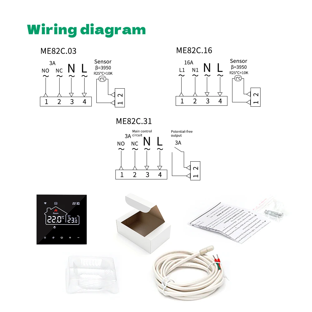 Tuya WiFi Smart Thermostat Heating, Electric Floor Heating Water/Gas Boiler Temperature Remote Controller for Google Home, Alexa Tuya WiFi Smart Thermostat Heating, Electric Floor Heating Water/Gas Boiler Temperature Remote Controller for Google Home, Alexa