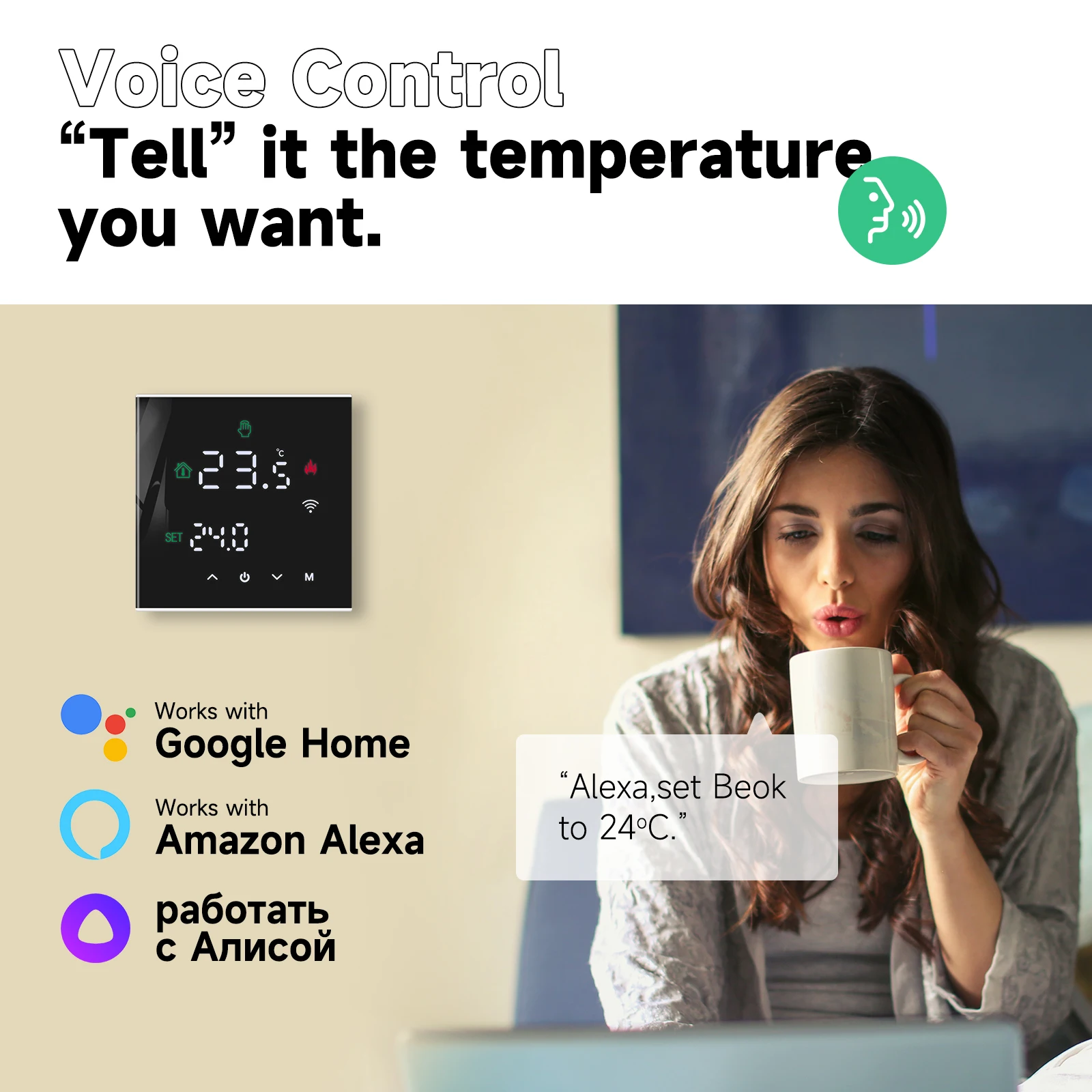 Beok Tuya Smart Home Thermoregulator WIFI Warm Floor Thermostat for Electric Heating Temperature Controller Gas Boiler Yandex Beok Tuya Smart Home Thermoregulator WIFI Warm Floor Thermostat for Electric Heating Temperature Controller Gas Boiler Yandex