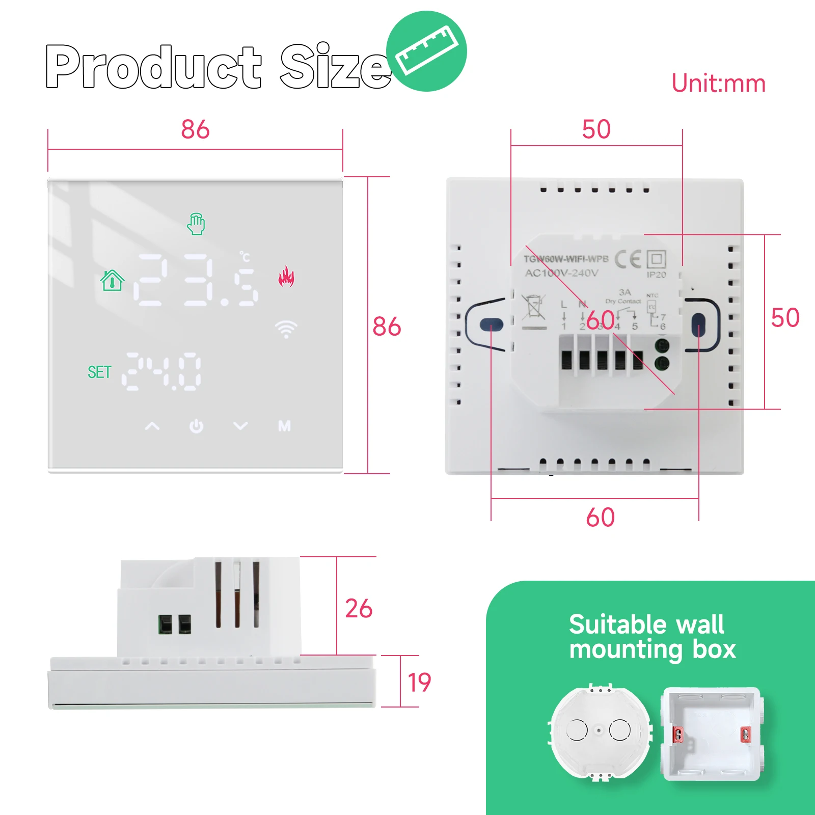 Beok Tuya Smart Home Thermoregulator WIFI Warm Floor Thermostat for Electric Heating Temperature Controller Gas Boiler Yandex Beok Tuya Smart Home Thermoregulator WIFI Warm Floor Thermostat for Electric Heating Temperature Controller Gas Boiler Yandex