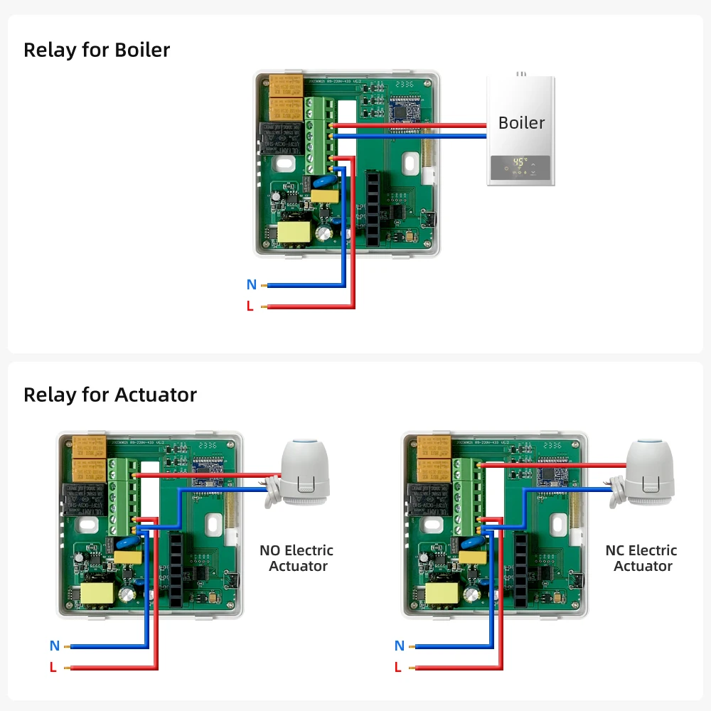 AVATTO Tuya WiFi Smart Thermostat，RF Wireless Receiver Temperature Controller ，For Water Gas Boiler Support Alexa Google Home