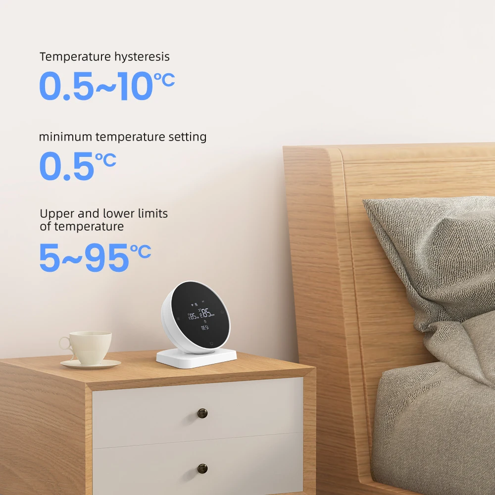 AVATTO Tuya WiFi Smart Thermostat，RF Wireless Receiver Temperature Controller ，For Water Gas Boiler Support Alexa Google Home