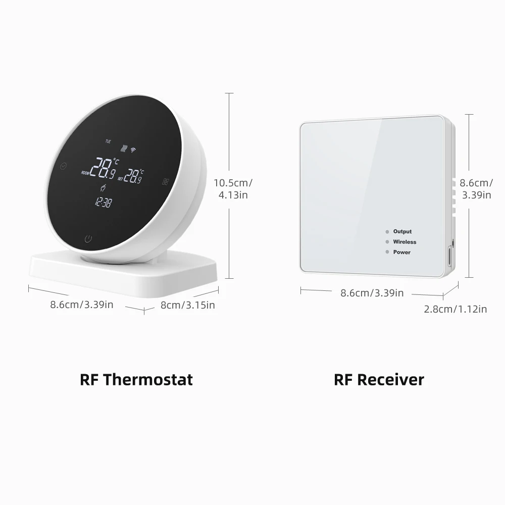 AVATTO Tuya WiFi Smart Thermostat，RF Wireless Receiver Temperature Controller ，For Water Gas Boiler Support Alexa Google Home