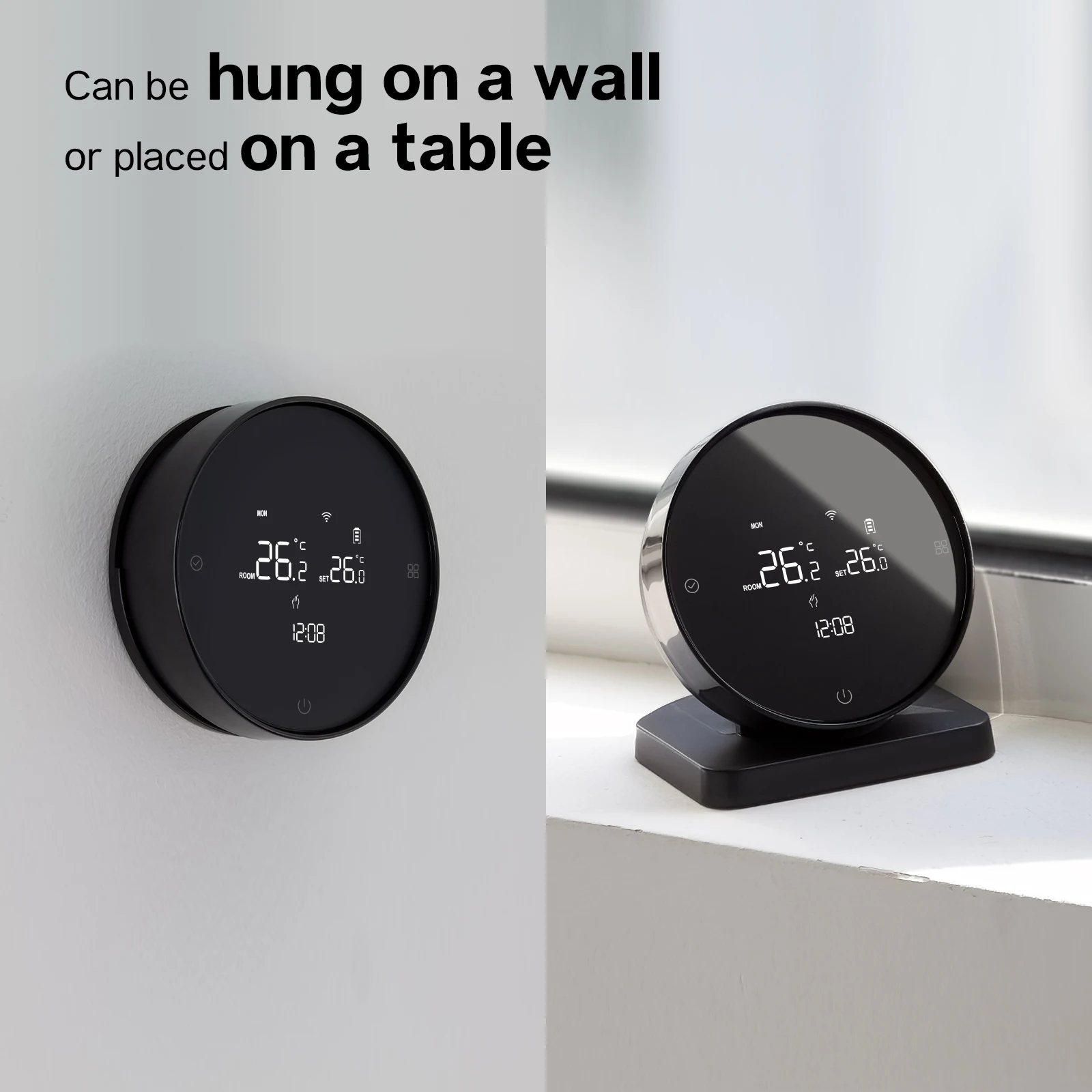 Beok Wireless Wifi Thermostat for Gas Boiler Heating Tuya Battrery RF Temperature Controller Alice Google Home
