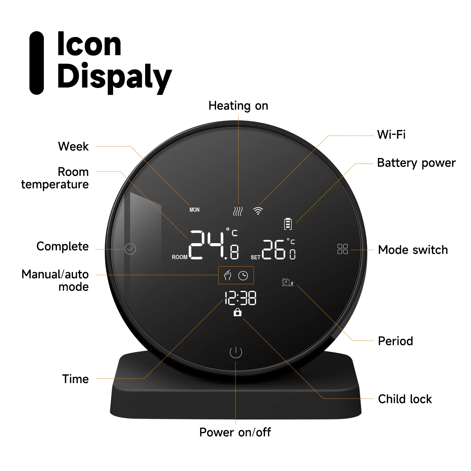 Beok Wireless Wifi Thermostat for Gas Boiler Heating Tuya Battrery RF Temperature Controller Alice Google Home