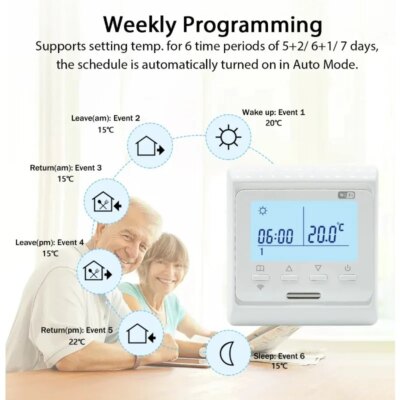 2024 New WiFi Programmable Thermostat Hot Floor 220V 16A Electric Home Floor Heating Temperature Controller APP Remote Control - Image 2