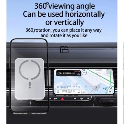 100W Magnetic Wireless Car Charger Air Outlet Phone Holder for iPhone 16 15 14 13 12 Pro Max Fast Wireless Car Charging Station - Image 5