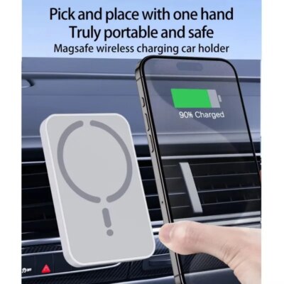 100W Magnetic Wireless Car Charger Air Outlet Phone Holder for iPhone 16 15 14 13 12 Pro Max Fast Wireless Car Charging Station - Image 4