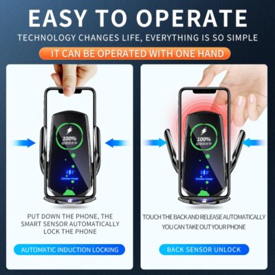 30W Car Wireless Charger Magnetic Automatic Car Mount Phone Holder For iPhone Xiaomi Samsung Infrared Induction Fast Charging - Image 5