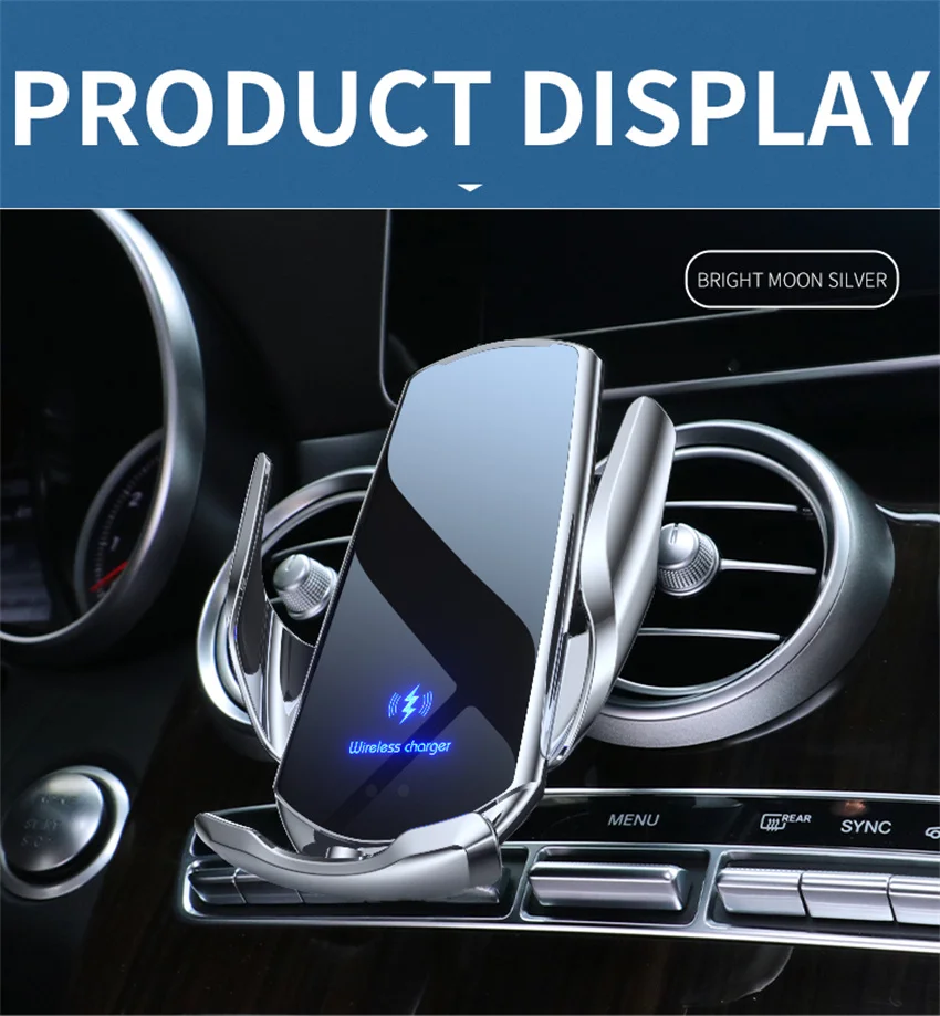 30W Car Wireless Charger Magnetic Automatic Car Mount Phone Holder For iPhone Xiaomi Samsung Infrared Induction Fast Charging