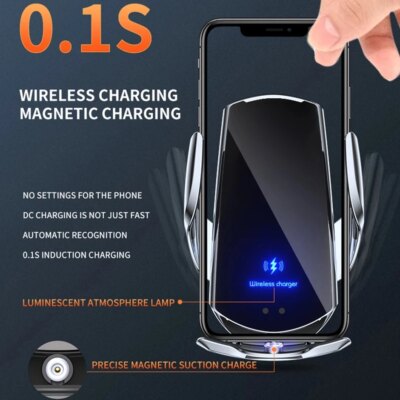 30W Car Wireless Charger Magnetic Automatic Car Mount Phone Holder For iPhone Xiaomi Samsung Infrared Induction Fast Charging - Image 2
