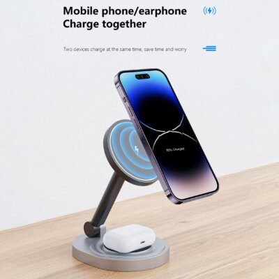 3 In 1 Magnetic Wireless Charger Stand Pad For Magsafe iPhone 16 15 14 13 12 Pro Max Apple Watch Airpods Fast Charging Station - Image 4