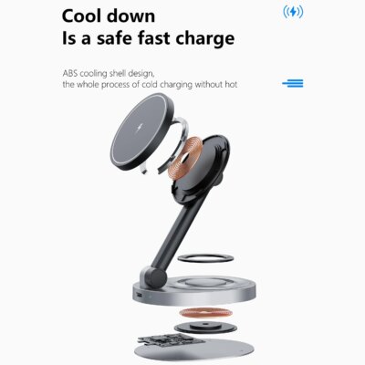 3 In 1 Magnetic Wireless Charger Stand Pad For Magsafe iPhone 16 15 14 13 12 Pro Max Apple Watch Airpods Fast Charging Station - Image 5