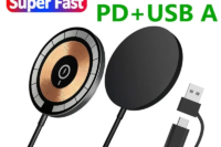 100W Magnetic Wireless Charger Pad Phone Chargers For iPhone 15 14 13  Pro Max Airpods Portable Macsafe PD Fast Charging Station