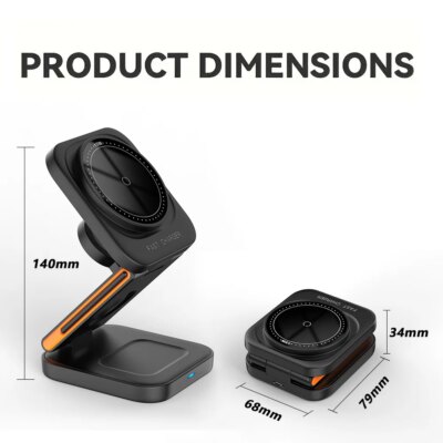 30W 3 in 1 Wireless Charger Phone Magnetic Foldable Wireless Charging Station for iPhone 16 15 14 13Pro Apple Watch 8 9 Airpods - Image 2