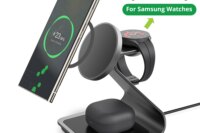 Bonola Magnetic 3 in 1 Wireless Charger Station for Samsung S24 Ultra/S23 25w Fast Charging Stand for Galaxy Watch 7/6/5/Earbuds