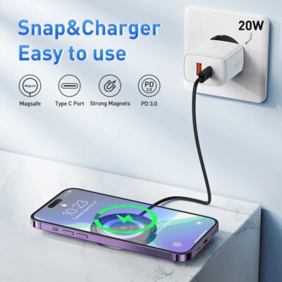 Baseus 15W Magnetic Wireless Chargers for iPhone 14 Qi Wireless Charger Fast Charging Pad for iPhone 16 15 14 Mini Phone Charger - Image 3