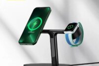 Baseus  3 in 1 20W Magnetic Wireless Charger Stand For Phone iPhone 15 14 Pro Airpods Apple Watch  Fast Charging Station Holder