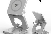 Qi2 3 in 1 15W Magnetic Wireless Charger for Iphone 16 15 14 13 Fast Charging Folding for Apple Watch Airpods Wireless Charger