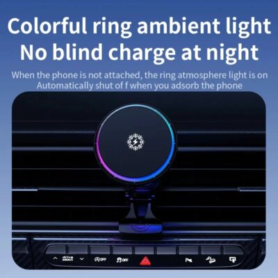 Magnetic Car Wireless Charger Cooling Car Phone Holder Mount Chargers Fast Charging Station for iPhone 15 14 13 12 Pro Max Mini - Image 6