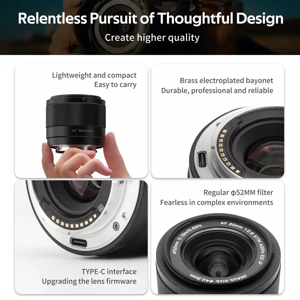 VILTROX 20mm F2.8 40mm F2.5 Camera Lens Full Frame Ultra Wide Angle Auto Focus VLOG Lens For Sony Nikon Camera VILTROX 20mm F2.8 40mm F2.5 Camera Lens Full Frame Ultra Wide Angle Auto Focus VLOG Lens For Sony Nikon Camera