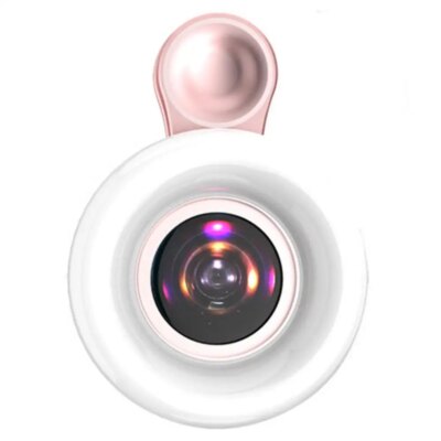 Macro Lens for Mobile 20X Fill Ring Light Selfie Live Lamp Camera Lens with LED Universal Flash Smartphone Portable Light Clip - Image 3
