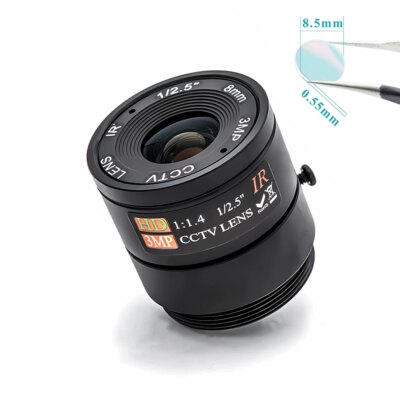 WGWK High Quality Industrial 4mm/6mm/8mm Fixed Focus Lens 1/2.5"  CS Mount IR Filter CCTV Lens for Surveillance Security Camera - Image 4