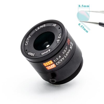 WGWK High Quality Industrial 4mm/6mm/8mm Fixed Focus Lens 1/2.5"  CS Mount IR Filter CCTV Lens for Surveillance Security Camera - Image 2