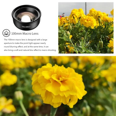 APEXEL 4K HD 100mm macro lens Professional phone camera lens+CPL+star filters for iPhonex xs max 11Samsung s10 all smartphone - Image 2