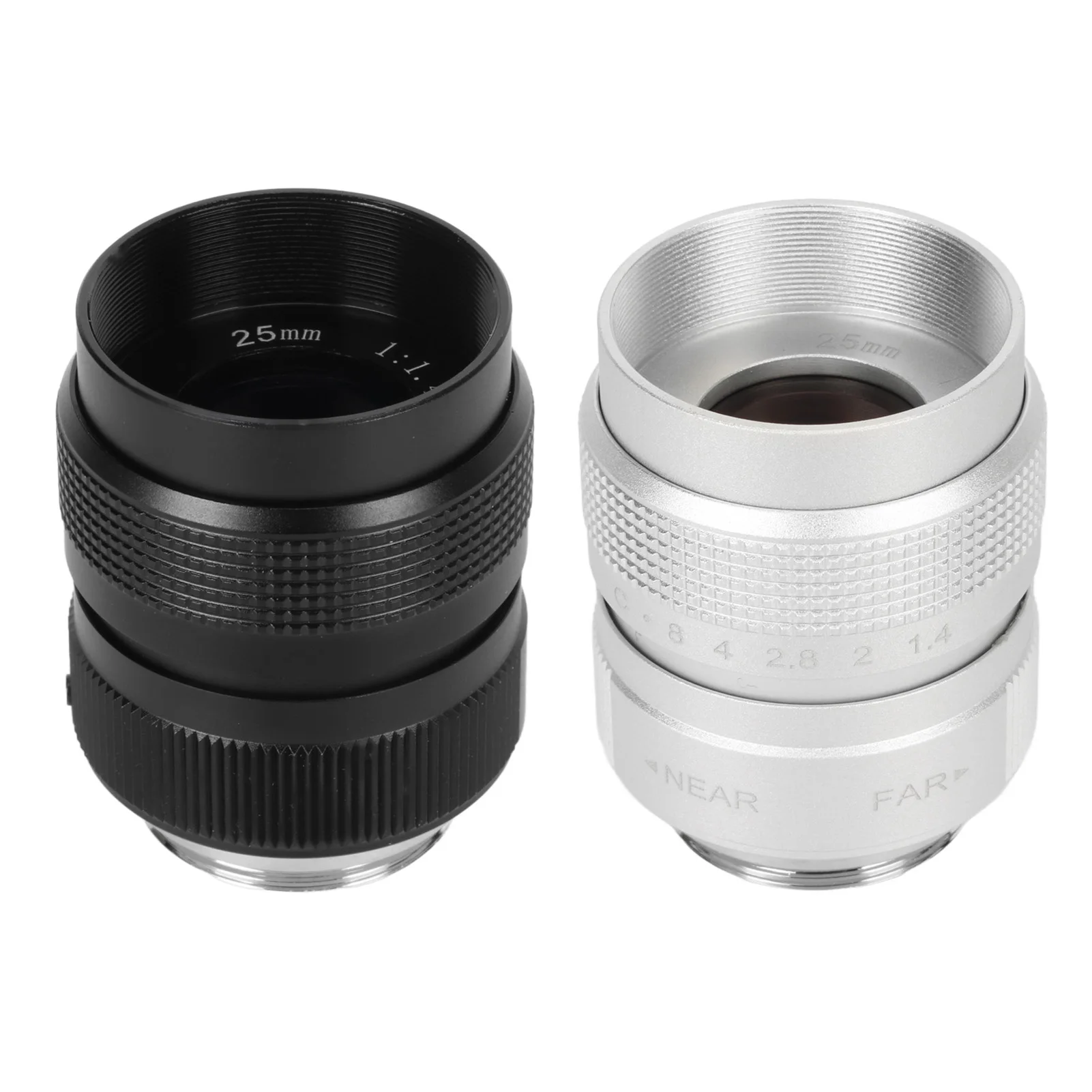 25mm F1.4 C Mount Film Lens Clear Efficient Light Conduction C Mount Camera Lens for Bar Shop Parking House Warehouse