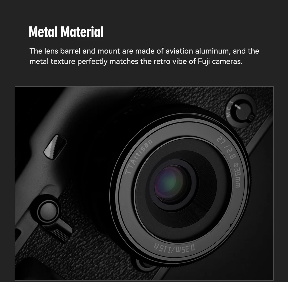 TTArtisan Auto Focus 27mm F2.8 Camera Lens Fuji X Fujifilm XF Sony E Nikon Z Mount STM APS-C Eye perception For XA7 XT100 TTArtisan Auto Focus 27mm F2.8 Camera Lens Fuji X Fujifilm XF Sony E Nikon Z Mount STM APS-C Eye perception For XA7 XT100