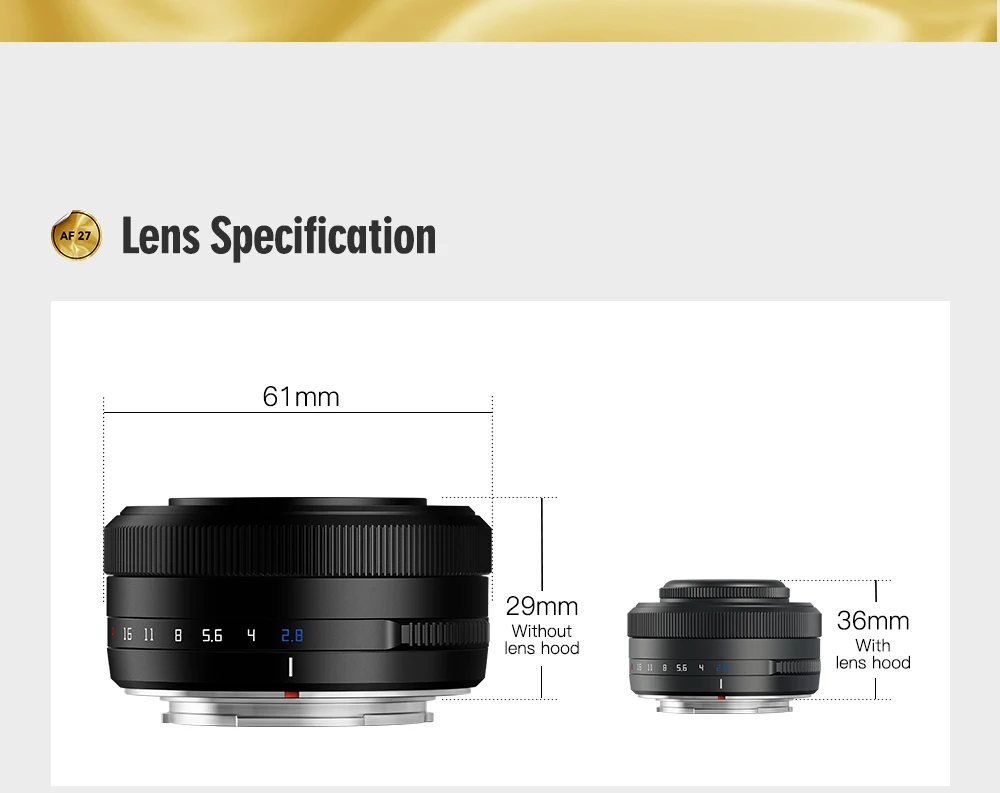 TTArtisan Auto Focus 27mm F2.8 Camera Lens Fuji X Fujifilm XF Sony E Nikon Z Mount STM APS-C Eye perception For XA7 XT100 TTArtisan Auto Focus 27mm F2.8 Camera Lens Fuji X Fujifilm XF Sony E Nikon Z Mount STM APS-C Eye perception For XA7 XT100