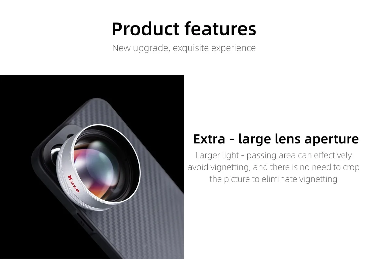 Kase HD Master Macro Lens for iPhone 16 15 14 13 12 Samsung Huawei Android, Macro Phone Camera Lens, Long Shoot Distance 45-85mm Kase HD Master Macro Lens for iPhone 16 15 14 13 12 Samsung Huawei Android, Macro Phone Camera Lens, Long Shoot Distance 45-85mm