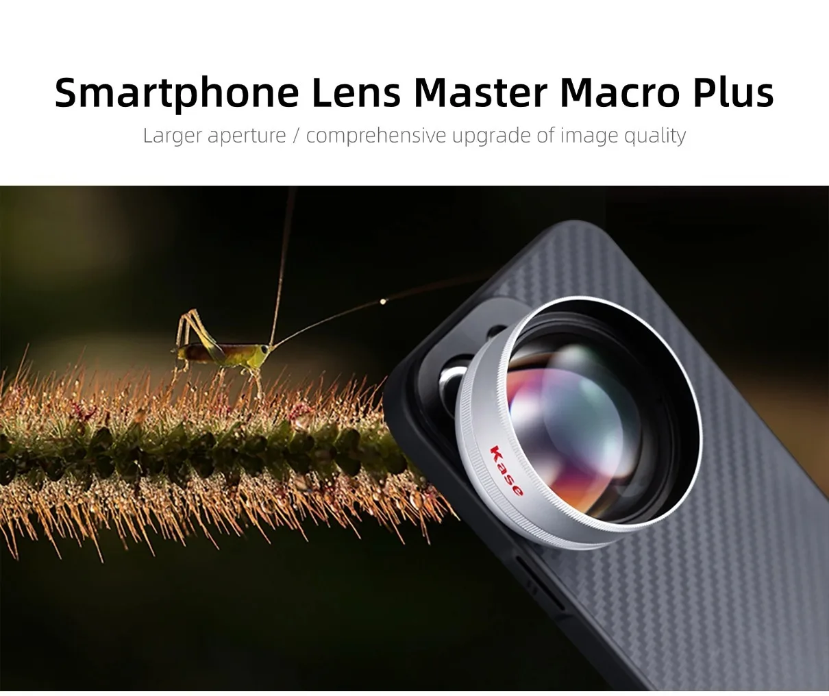 Kase HD Master Macro Lens for iPhone 16 15 14 13 12 Samsung Huawei Android, Macro Phone Camera Lens, Long Shoot Distance 45-85mm Kase HD Master Macro Lens for iPhone 16 15 14 13 12 Samsung Huawei Android, Macro Phone Camera Lens, Long Shoot Distance 45-85mm
