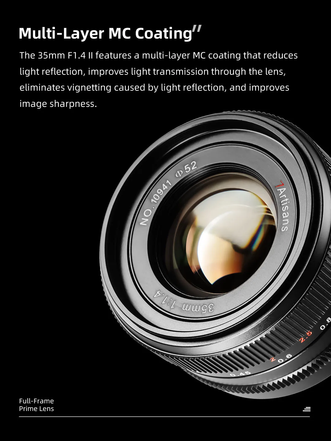 7artisans 35mm F1.4 III Full Frame Large Aperture Camera Lens for Portrait Photography with Sony E A7RIII Nikon Z50 Canon R L