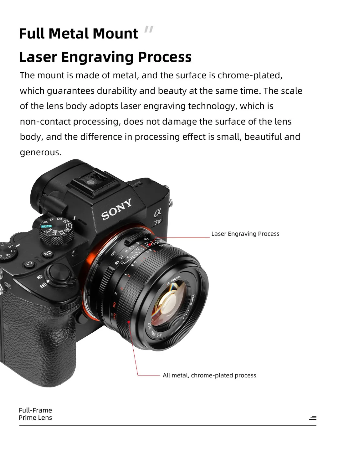7artisans 35mm F1.4 III Full Frame Large Aperture Camera Lens for Portrait Photography with Sony E A7RIII Nikon Z50 Canon R L