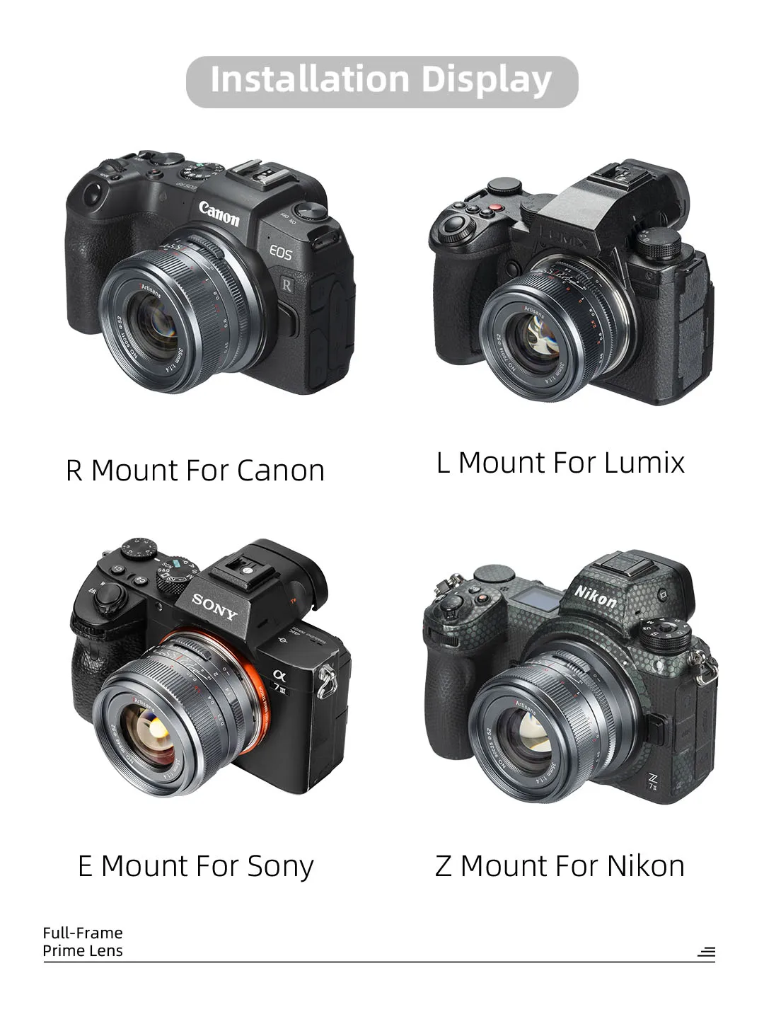 7artisans 35mm F1.4 III Full Frame Large Aperture Camera Lens for Portrait Photography with Sony E A7RIII Nikon Z50 Canon R L