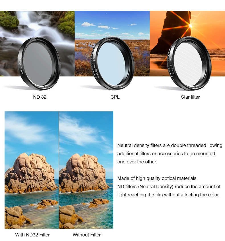 APEXEL 7 IN 1 camera Phone Lens Kit 37mm Graduate Red Blue Yellow Filters+CPL ND/Star Filters for iPhone Samsung all Smartphones APEXEL 7 IN 1 camera Phone Lens Kit 37mm Graduate Red Blue Yellow Filters+CPL ND/Star Filters for iPhone Samsung all Smartphones