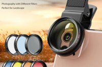 APEXEL 7 IN 1 camera Phone Lens Kit 37mm Graduate Red Blue Yellow Filters+CPL ND/Star Filters for iPhone Samsung all Smartphones