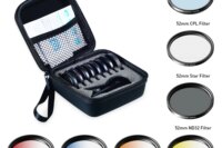 APEXEL 52mm 7in1 Gradual Filter Lens Kit CPL Star Gradient Red Yellow Blue Camera Filters Phone Lens For all smartphones 52UV-G