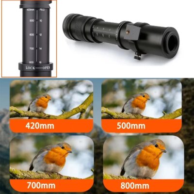 Lightdow 420-800mm f/8.3-16 Manual Telephoto Zoom Lens for Canon RF Canon EF  Nikon F Nikon Z Sony A Sony E Mount Camera - Image 4