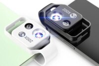 APEXEL 200X Pocket Microscope Lens with CPL Filter LED Light Mini Micro Macro Lenses for iPhone 15 13 14 Samsung All Smartphones