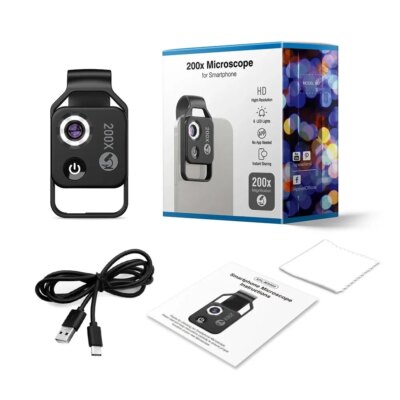 APEXEL 200X Pocket Microscope Lens with CPL Filter LED Light Mini Micro Macro Lenses for iPhone 15 13 14 Samsung All Smartphones - Image 6